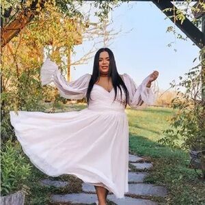 Nabella Noor X Eloquii Blush Pink Tulle Dreamy Dress